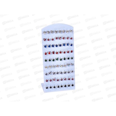 Серьги-гвоздики &quotПаучок&quot со стразами №362 (уп.36шт)