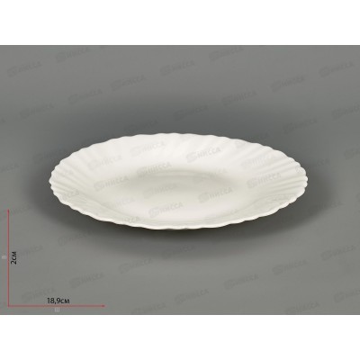 Тарелка  десертная &quotБьянко плюс&quot 19см опал стекло 818-027 г