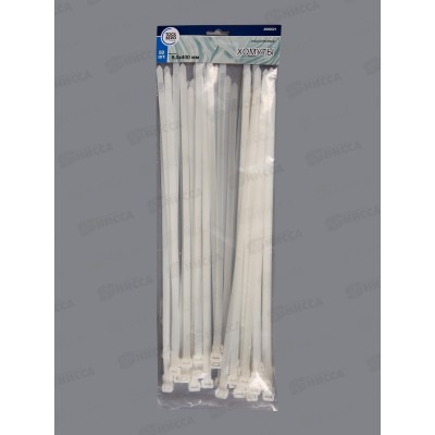 Хомуты 9*400мм пластик белые 50шт, 3900021 *80/960 Хомуты 9*400мм пластик белые 50шт, 3900021 *80/960