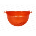 Дуршлаг 3,5л с ручкой оранжевый *20  ИНТ