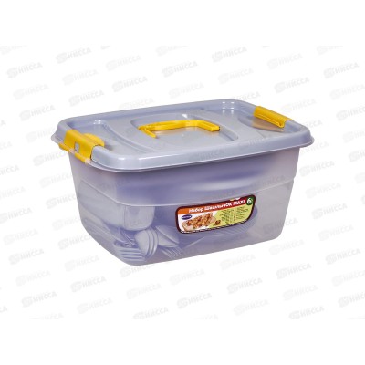 Набор для пикника ШашлычОк MAXI Серый на 6 персон 42предмета ИНТ *3 Набор для пикника ШашлычОк MAXI Серый на 6 персон 42предмета ИНТ *3