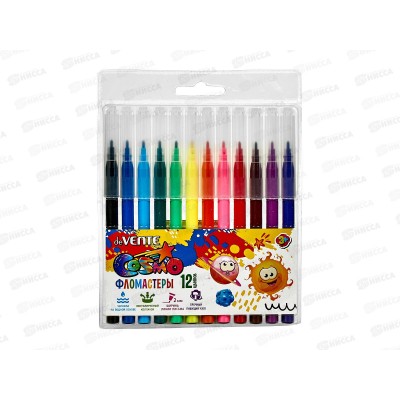 Фломастеры 12цв. deVente Cosmo вентил прозр колп 5081129  *12/144