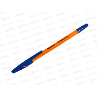 Ручка шариковая BERLINGO Tribase orange., синяя, игла 0.7мм, 70910 *50