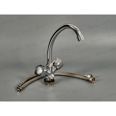 Смеситель для кухни с гайкой, хром, EM4909 Смеситель для кухни с гайкой, хром, EM4909