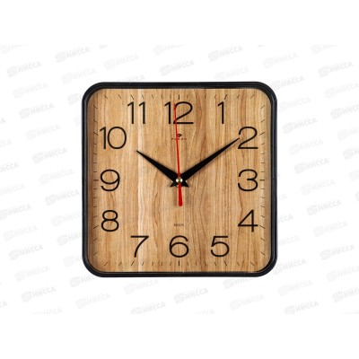 Часы настенные &quot21 Век&quot 1918-112 Дерево Рубин d-19*19см черный