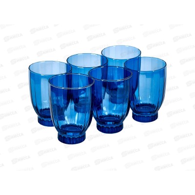 Набор стаканов Amore 320мл 6шт Синий 420702BL Набор стаканов Amore 320мл 6шт Синий 420702BL