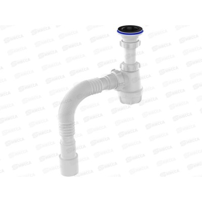 Сифон для умывальника 1 1/4" х 40 40х40/50 с черной металлической решеткой S1082 *35 Сифон для умывальника 1 1/4" х 40 40х40/50 с черной металлической решеткой S1082 *35