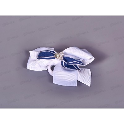 Резинка для волос "Школьница" бант двойной 10см синий 4098508 Резинка для волос "Школьница" бант двойной 10см синий 4098508