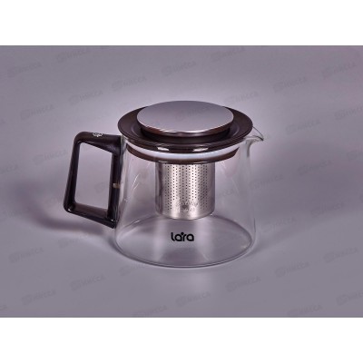 Чайник заварочный 0,88л LR06-22 стекло ,сталь фильтр Чайник заварочный 0,88л LR06-22 стекло ,сталь фильтр