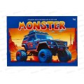 Альбом для рисования 8л BG Monster, асс.,  10947*30/120