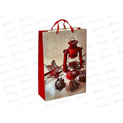 Пакет подароч. Новый Год 32*44*12см, Новогоднее цвет. с рис. асс МС-6830