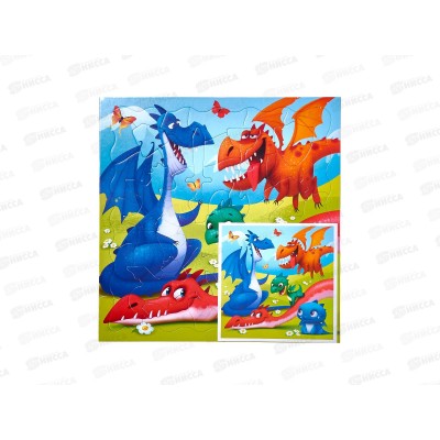 Пазлы фигурный. Дракончики. 45 деталей, 30х30,5см, 22569 (ГеоДом) Пазлы фигурный. Дракончики. 45 деталей, 30х30,5см, 22569 (ГеоДом)