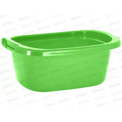 Таз  18л пластмассовый овальный салатовый *15    ИНТ