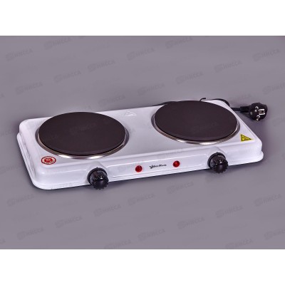 Плита электрическая HP-04W 2000Вт белая 2 конфорка диск Плита электрическая HP-04W 2000Вт белая 2 конфорка диск