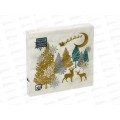 Салфетки 3сл 20л 33*33 Bouquet Home Золотой месяц, 57525*12