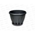 Горшок Знатный D140мм 1л с подставкой Графит М301ГРАФ *72 Горшок Знатный D140мм 1л с подставкой Графит М301ГРАФ *72