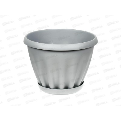 Горшок Знатный D270мм 6,7л с/подст Св-серый М304СВС *15 Горшок Знатный D270мм 6,7л с/подст Св-серый М304СВС *15