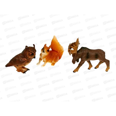 Животные в наборе (3шт) в пакете 16,5х25см, И-5623 Животные в наборе (3шт) в пакете 16,5х25см, И-5623