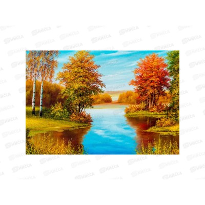 Алмазная мозаика (блест.) 30х40см Русская осень, НД-2694 без подр.