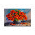 Алмаз. мозаика (блест.) 30х40см Ваза с маками, НД-2709 без подр.