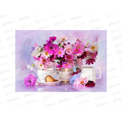 Алмазная мозаика (блест.) 30х40см Фиолетовый натюрморт НД-2710 без подр.