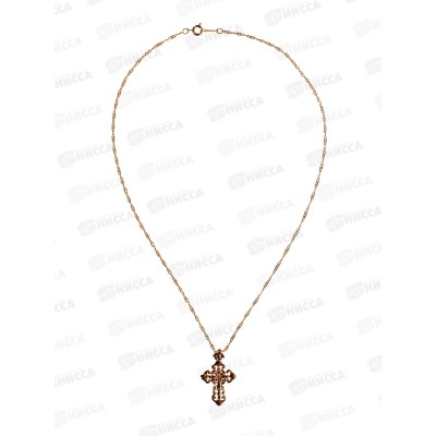 Цепочка тонкая п/зол с крестом №5277