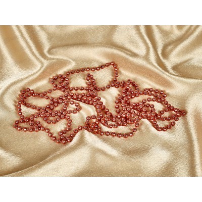 Бусы на елку "Шарик" 2,7м розовое золото 556-229 Бусы на елку "Шарик" 2,7м розовое золото 556-229