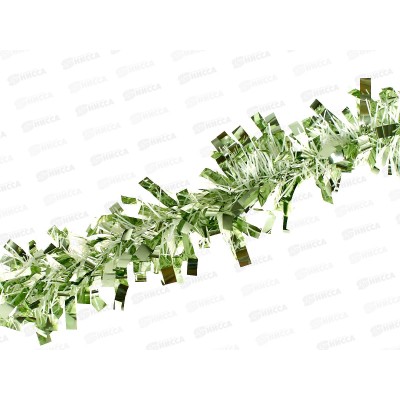 Мишура &quotБлеск&quot 2м 9см зелен/бел 215-0071