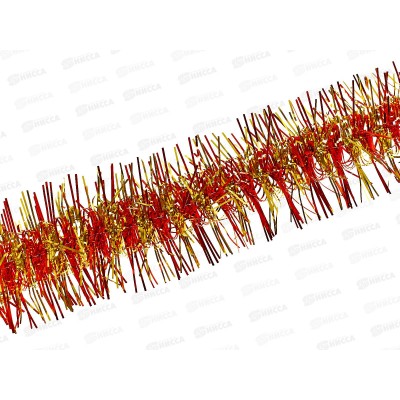 Мишура "Огонек" 2м 9см красный/золото 215-0078 Мишура "Огонек" 2м 9см красный/золото 215-0078