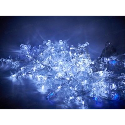 Гирлянда 2,5*0,9м &quotСнежинка&quot 130LED бел/син 130-303