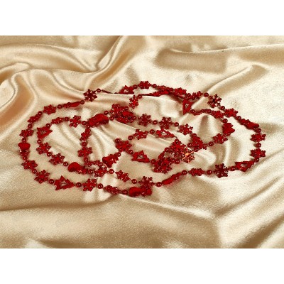 Бусы на елку "Новый год" 2м красный 556-262 Бусы на елку "Новый год" 2м красный 556-262