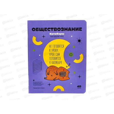 Тетрадь 40листов клетка  BG &quotЗаписки школьника-обществознание&quot, 12820*10/60