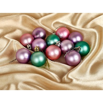 Набор шаров 12шт, 4см "Чудеса" нежные оттенки, НУ-5633 Набор шаров 12шт, 4см "Чудеса" нежные оттенки, НУ-5633