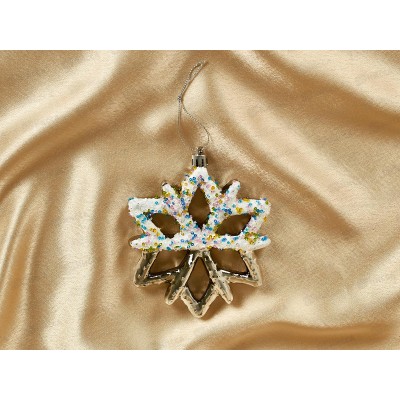 Елочная игрушка Зимняя снежинка 10*12см серебро 916-1178 Елочная игрушка Зимняя снежинка 10*12см серебро 916-1178