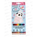 Карандаши 12 цветов deVente Panda, трехгранные картонная упаковка 5022124*12/120 Карандаши 12 цветов deVente Panda, трехгранные картонная упаковка 5022124*12/120
