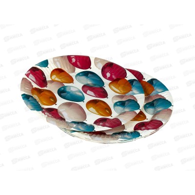 Тарелка бумажная &quotШары&quot 18см 4639270 *10