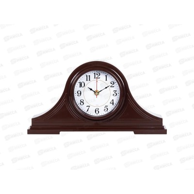 Часы настольные "21 Век" 1834-003 35*18см Классика Рубин коричневый Часы настольные "21 Век" 1834-003 35*18см Классика Рубин коричневый