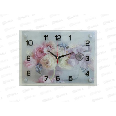 Часы настенные &quot21 Век" 2535-021 Цветы Рубин