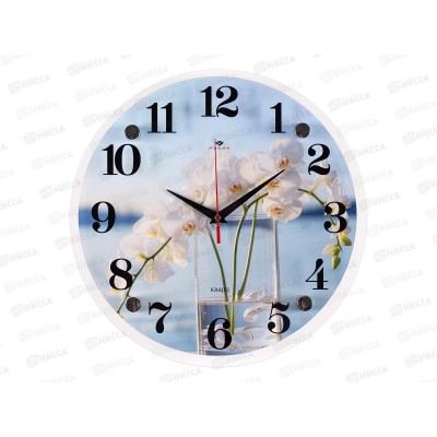 Часы настенные &quot21 Век&quot 3030-042 Орхидея в воде Рубин