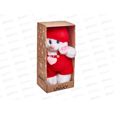 Зайчик Роберт большеглазый, 31см, в красном комбинезоне 0905231-21-28L в коробке Зайчик Роберт большеглазый, 31см, в красном комбинезоне 0905231-21-28L в коробке