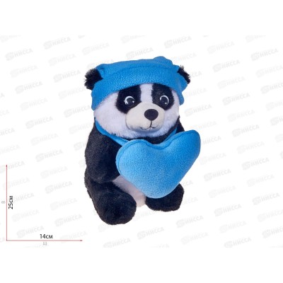 Панда Фо Бо с шариками для мелкой моторики, в голубом колпаке и сердцем, 20см, 0984620-56-60 Панда Фо Бо с шариками для мелкой моторики, в голубом колпаке и сердцем, 20см, 0984620-56-60