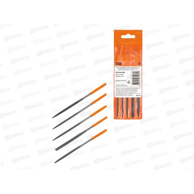 Набор надфилей 5шт 3мм дл 140мм пл рукоядка TDM Рубин 0301 Набор надфилей 5шт 3мм дл 140мм пл рукоядка TDM Рубин 0301