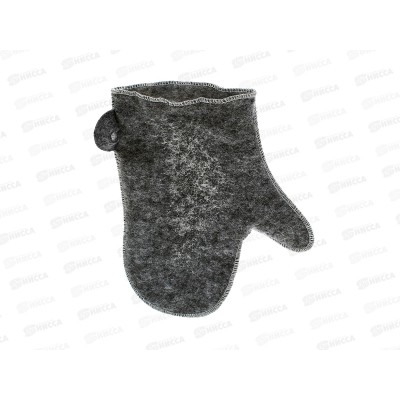 Рукавица для бани серый Бацькина баня 12002  *25