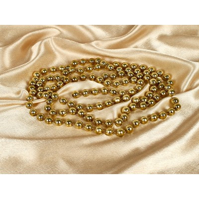 Бусы на елку "Шарик крупный" 2м шампань 556-347 Бусы на елку "Шарик крупный" 2м шампань 556-347