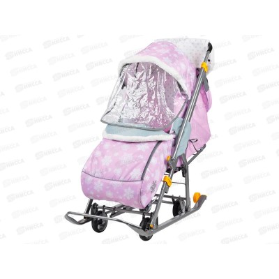 Санки-коляска "Наши детки" НДТ3 -1К/СН снежинки *2 Санки-коляска "Наши детки" НДТ3 -1К/СН снежинки *2