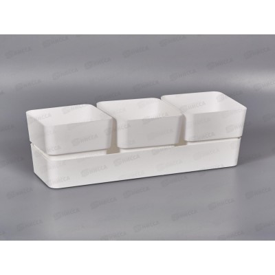 Кашпо &quotФиори&quot 0,45л  Трио Белый КШ-0520 *12