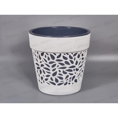 Кашпо &quotБлоссом&quot 8,3л Белый/Антрацит КШ-0505 *6