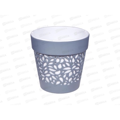 Кашпо "Блоссом" 8,3л Серый жемчуг/Белый КШ-0506 *6