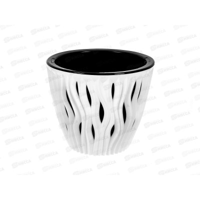 Кашпо &quotВдохновение&quot 2,25л Белый/Черный КШ-5409 *16