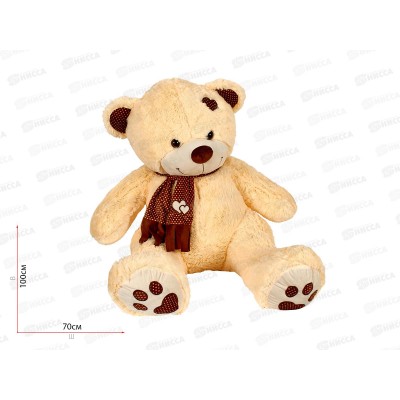 Медведь Тони с шарфом 100см, МТШ-100ЧР  Мила Медведь Тони с шарфом 100см, МТШ-100ЧР  Мила